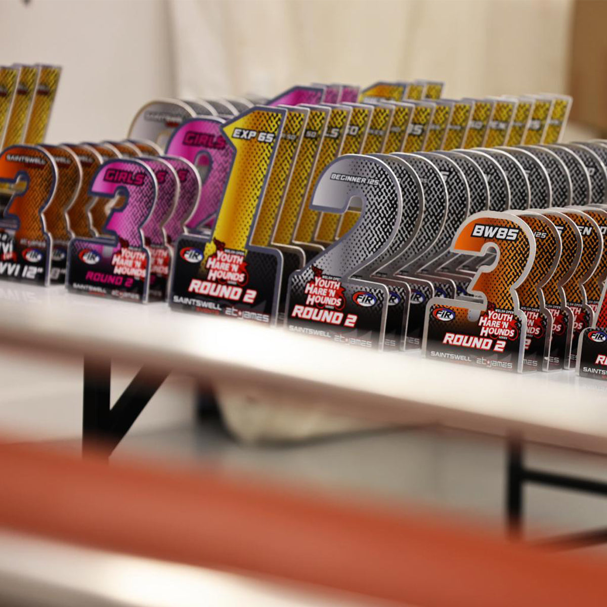 ALUMINUM TROPHIES & AWARDS WITH CUSTOM PRINT MOTOCROSS ENDURO