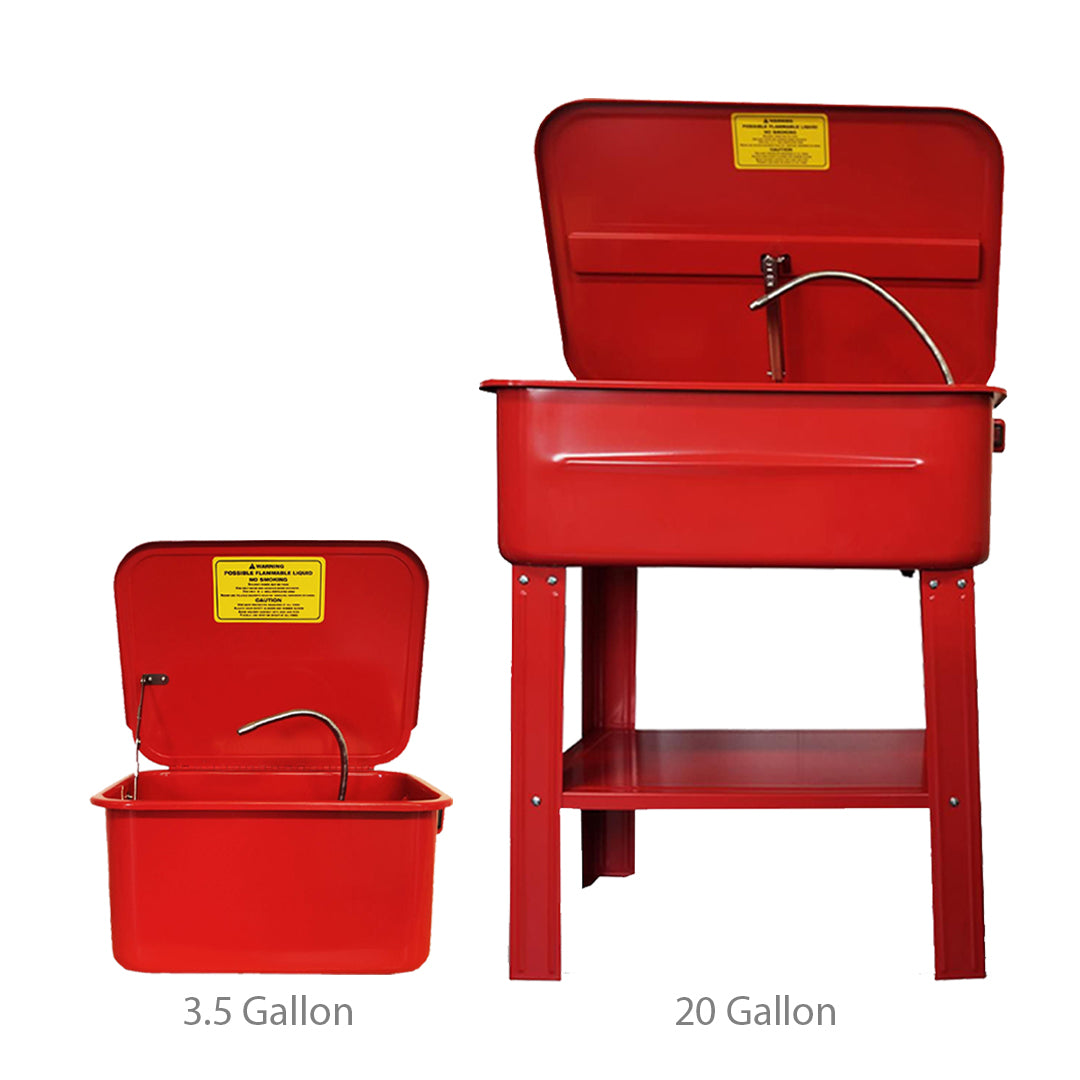 3.5 Gallon Parts Washer Kit with Cleaing Brush & Engine Degreaser Fluid