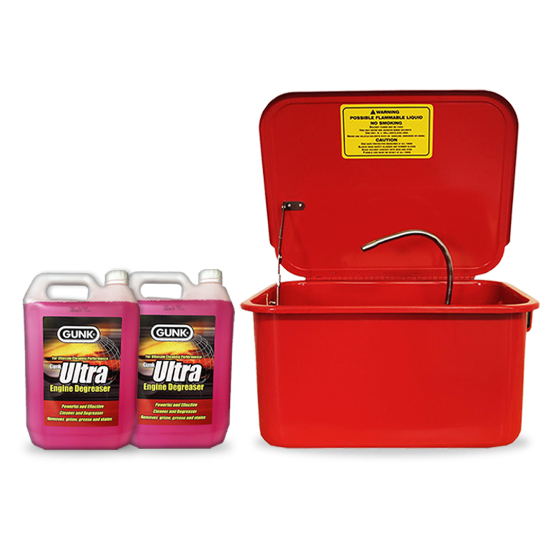 3.5 Gallon Parts Washer Kit with Cleaing Brush & Engine Degreaser Fluid