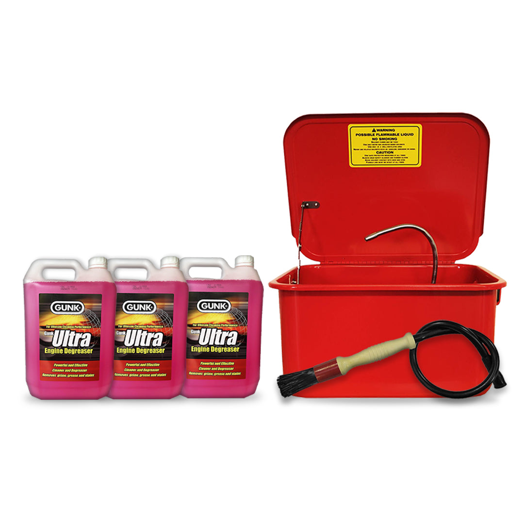 3.5 Gallon Parts Washer Kit with Cleaing Brush & Engine Degreaser Fluid