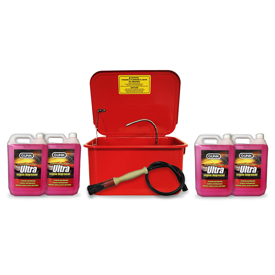 3.5 Gallon Parts Washer Kit with Cleaing Brush & Engine Degreaser Fluid