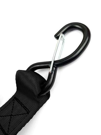 TIE DOWNS 38mm 1.5" BLACK, 500KG