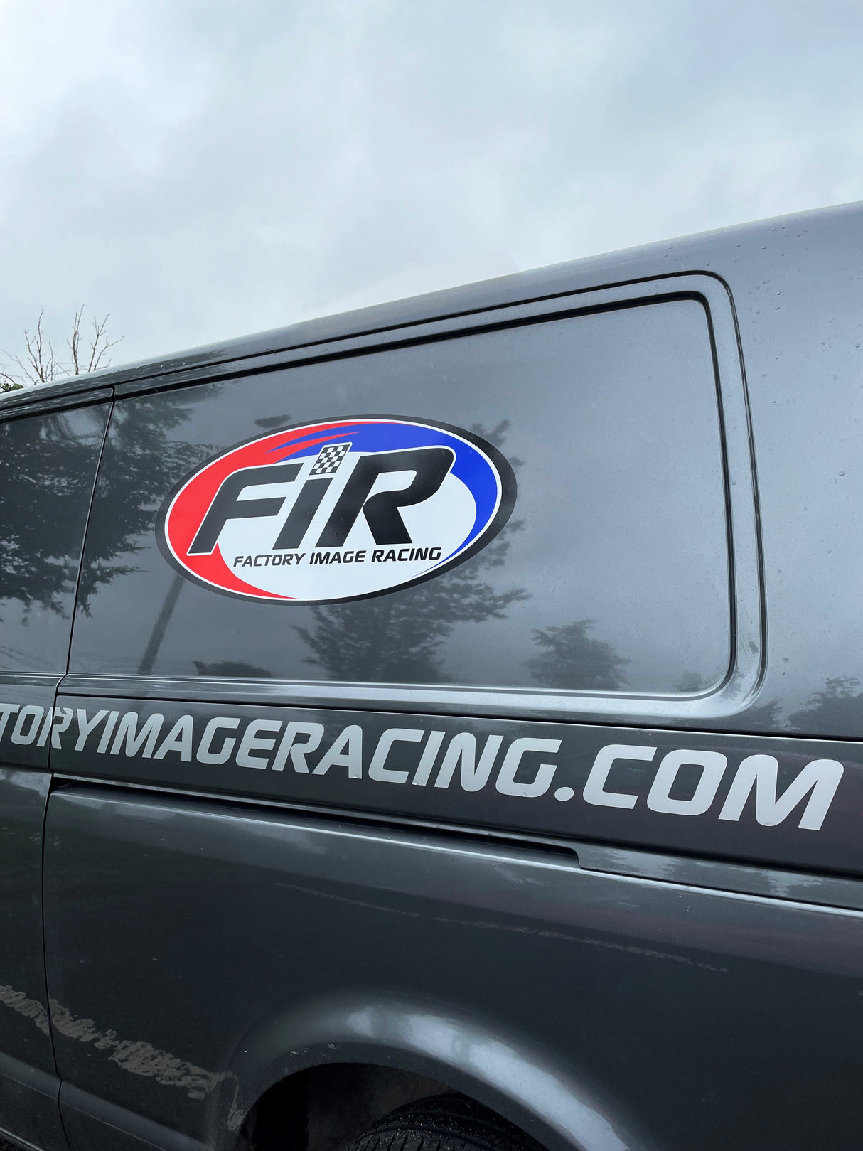 FIR Factory Image Racing Oval Laminated Van Sticker 76cm x 33cm