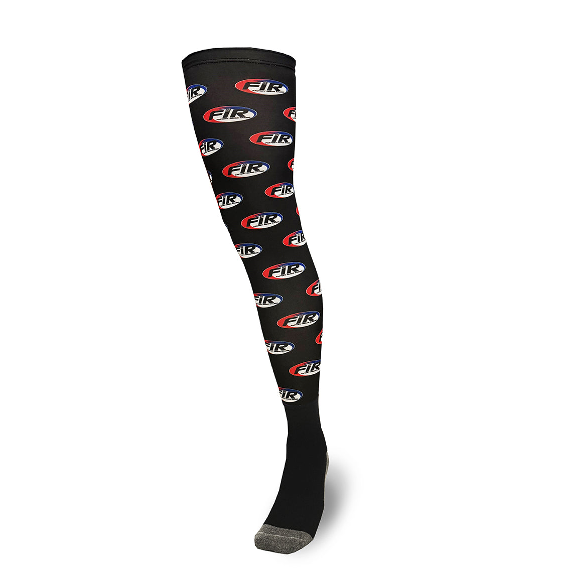 FIR Motocross & Enduro Knee Brace Sock FIR oval logo design