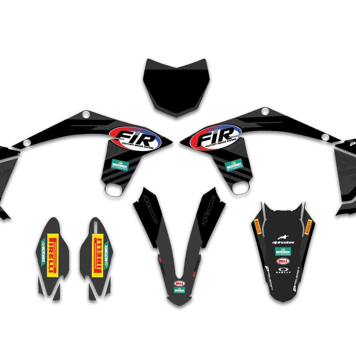 ALL FANTIC CUSTOM FIR TEAM GRAPHICS DECAL KIT