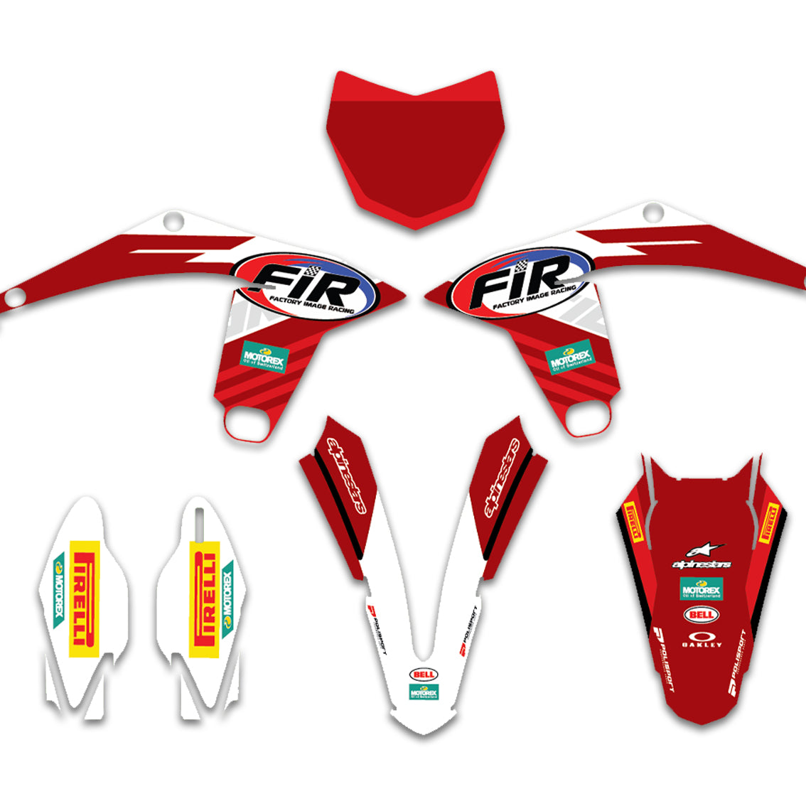 ALL FANTIC CUSTOM FIR TEAM GRAPHICS DECAL KIT