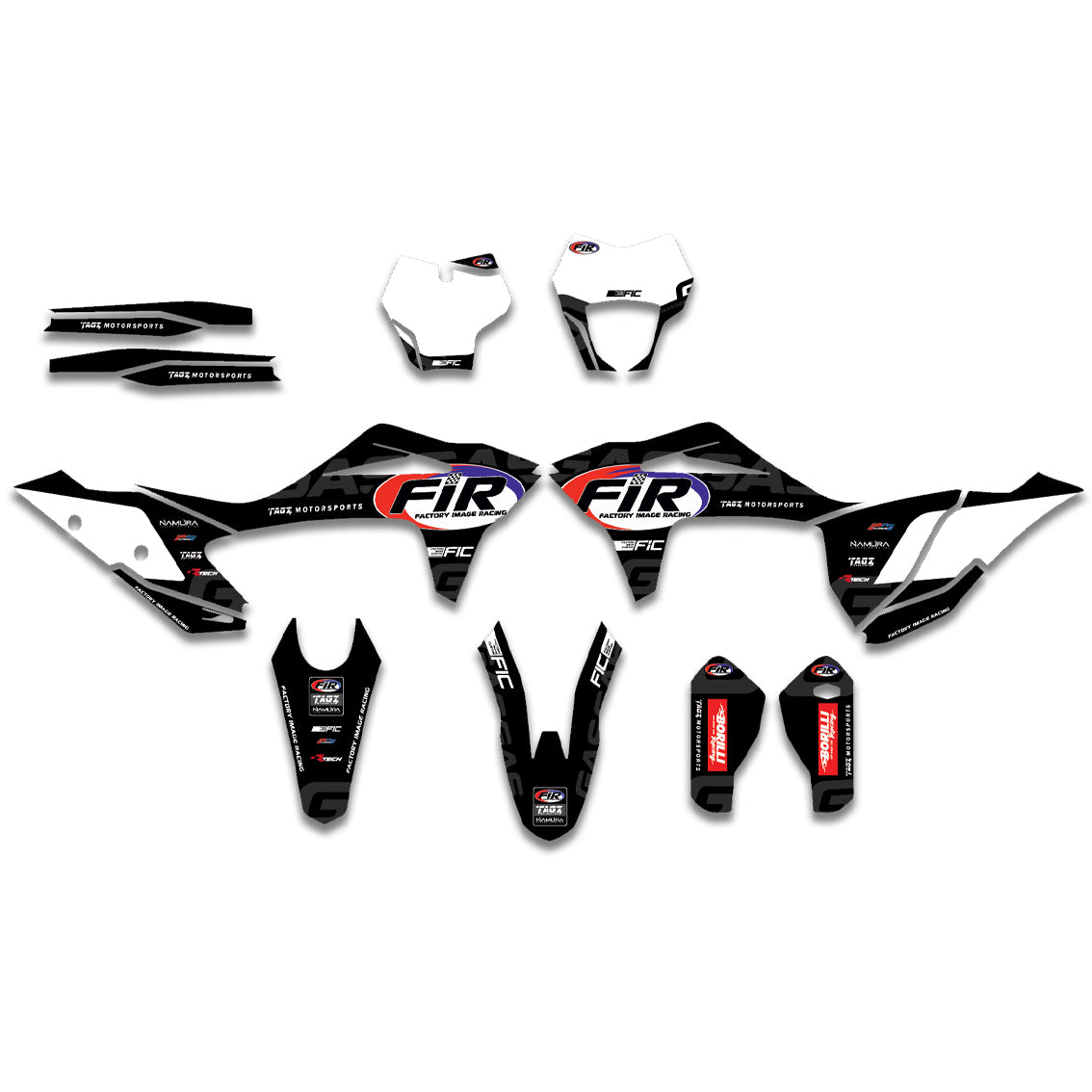 ALL GASGAS CUSTOM FIR TEAM DESIGN GRAPHICS DECAL KIT