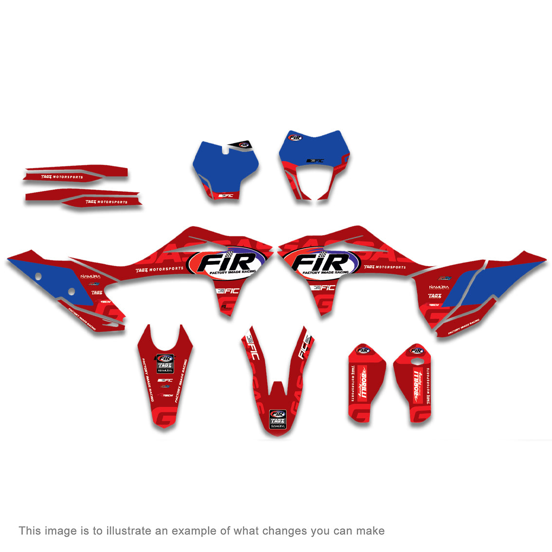 ALL GASGAS CUSTOM FIR TEAM DESIGN GRAPHICS DECAL KIT