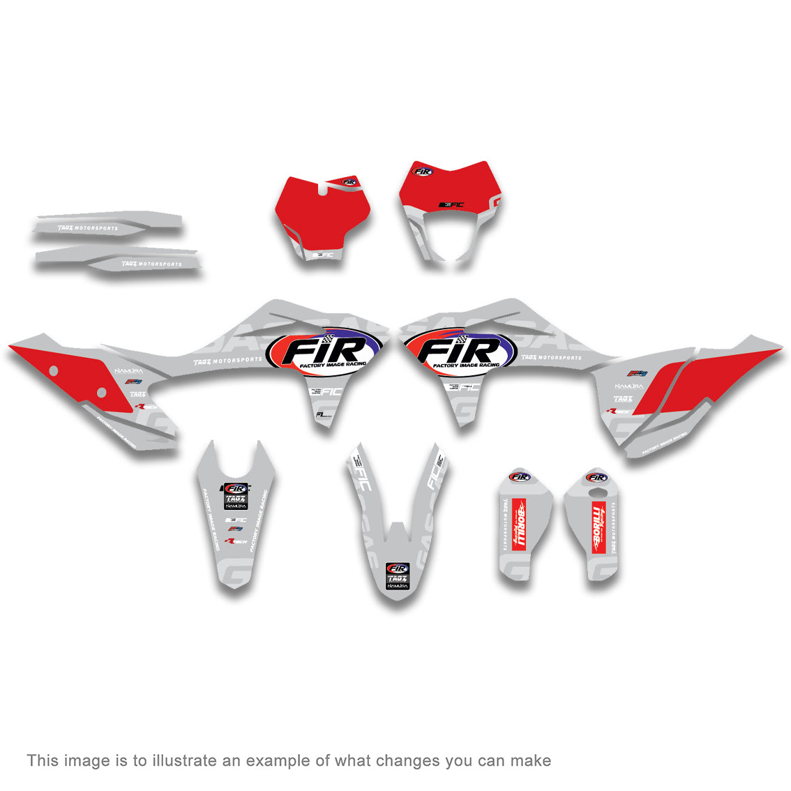 ALL GASGAS CUSTOM FIR TEAM DESIGN GRAPHICS DECAL KIT