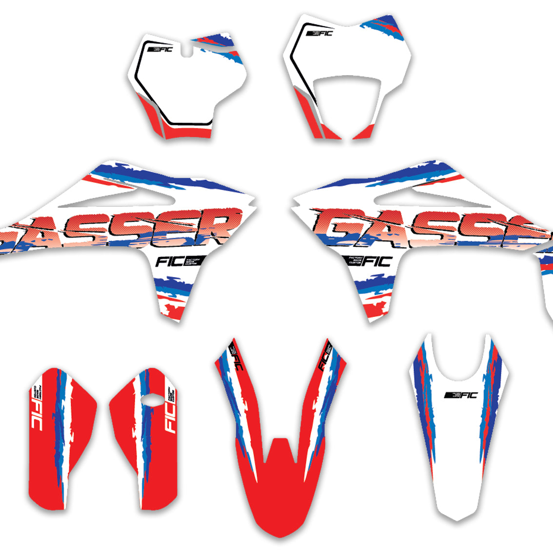 ALL GASGAS CUSTOM RETRO DESIGN GRAPHICS DECAL KIT