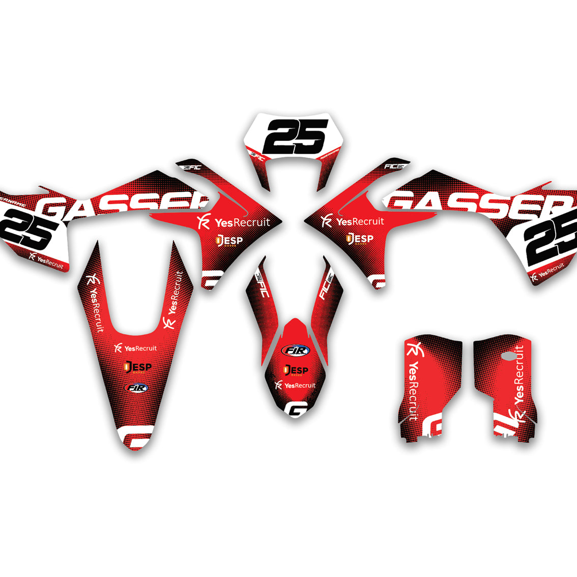 ALL GASGAS CUSTOM OEM FACTORY DESIGN 2 GRAPHICS DECAL KIT