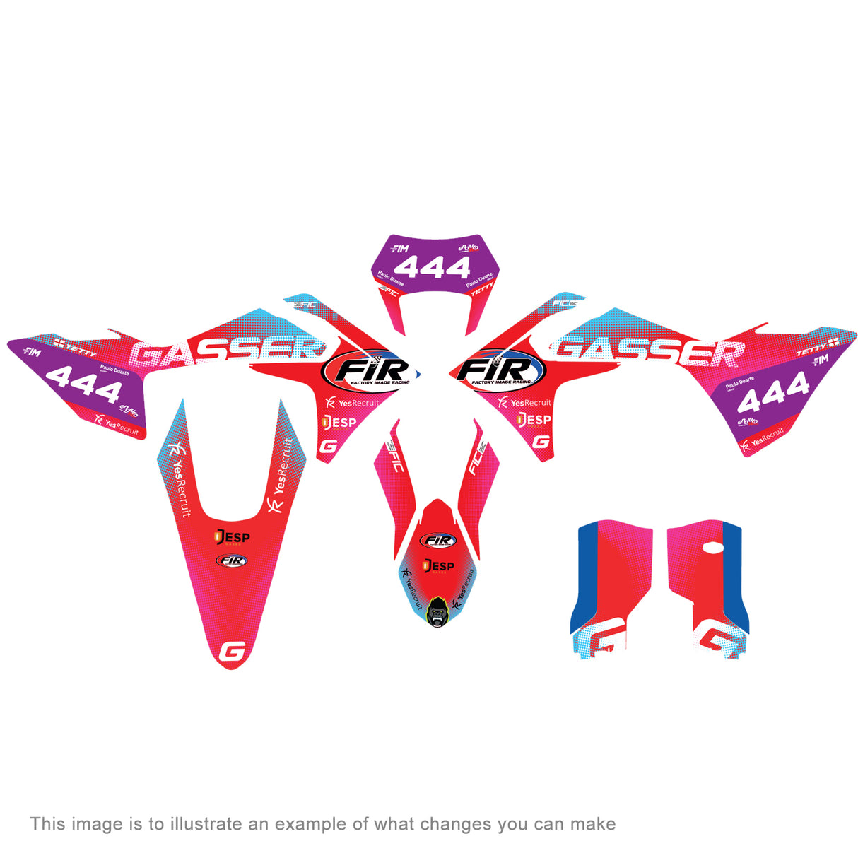 ALL GASGAS CUSTOM OEM FACTORY DESIGN 2 GRAPHICS DECAL KIT