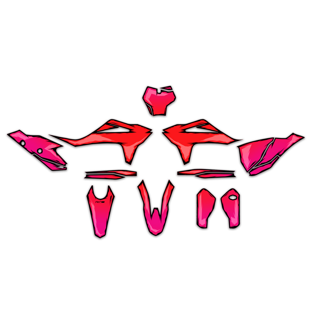 ALL GASGAS CUSTOM CUSTOM ILLUSTRATED DESIGN GRAPHICS DECAL KIT