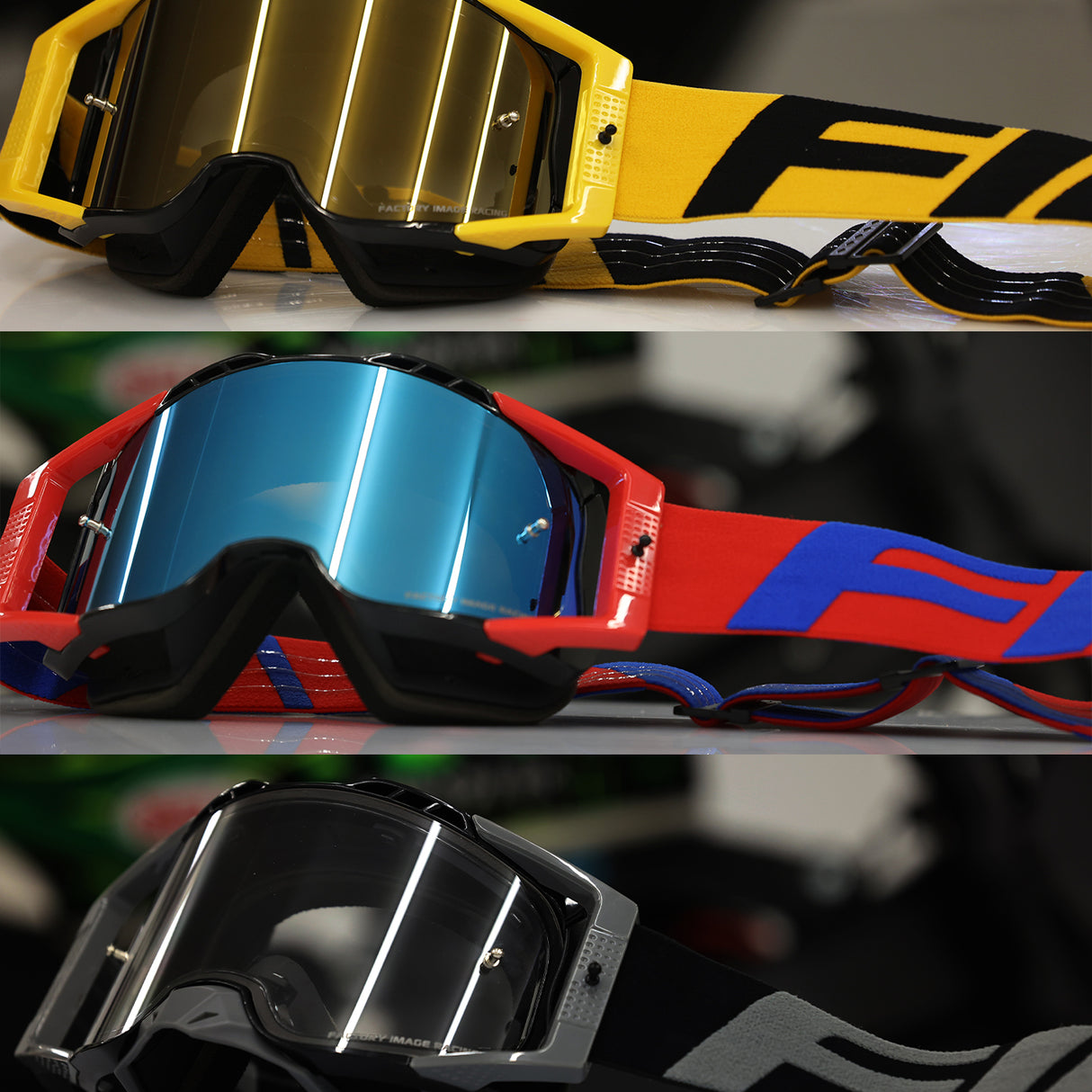 FIR NANO MOTOCROSS ENDURO BLACKOUT GOGGLES, ANTI-FOG TAC LENS, BAG & LENS WIPE INCLUDED