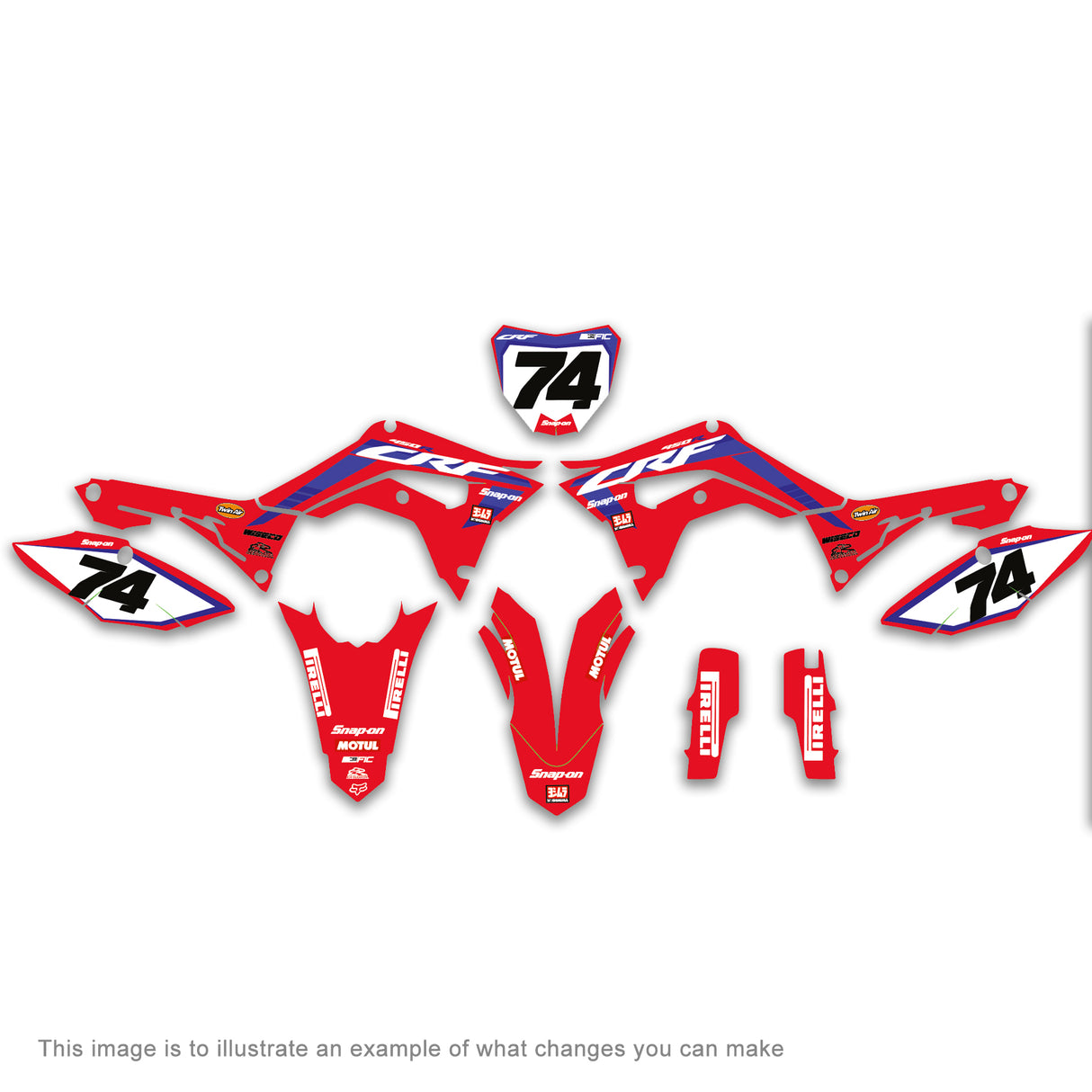 ALL HONDA CUSTOM OEM FACTORY DESIGN 2 GRAPHICS DECAL KIT