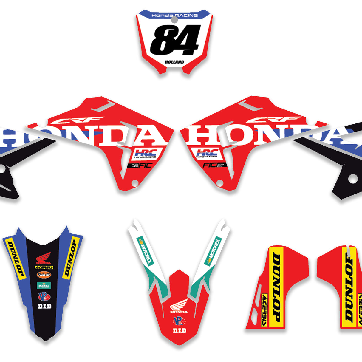 ALL HONDA CR CRF 2026 FACTORY CUSTOM GRAPHICS DECAL KIT