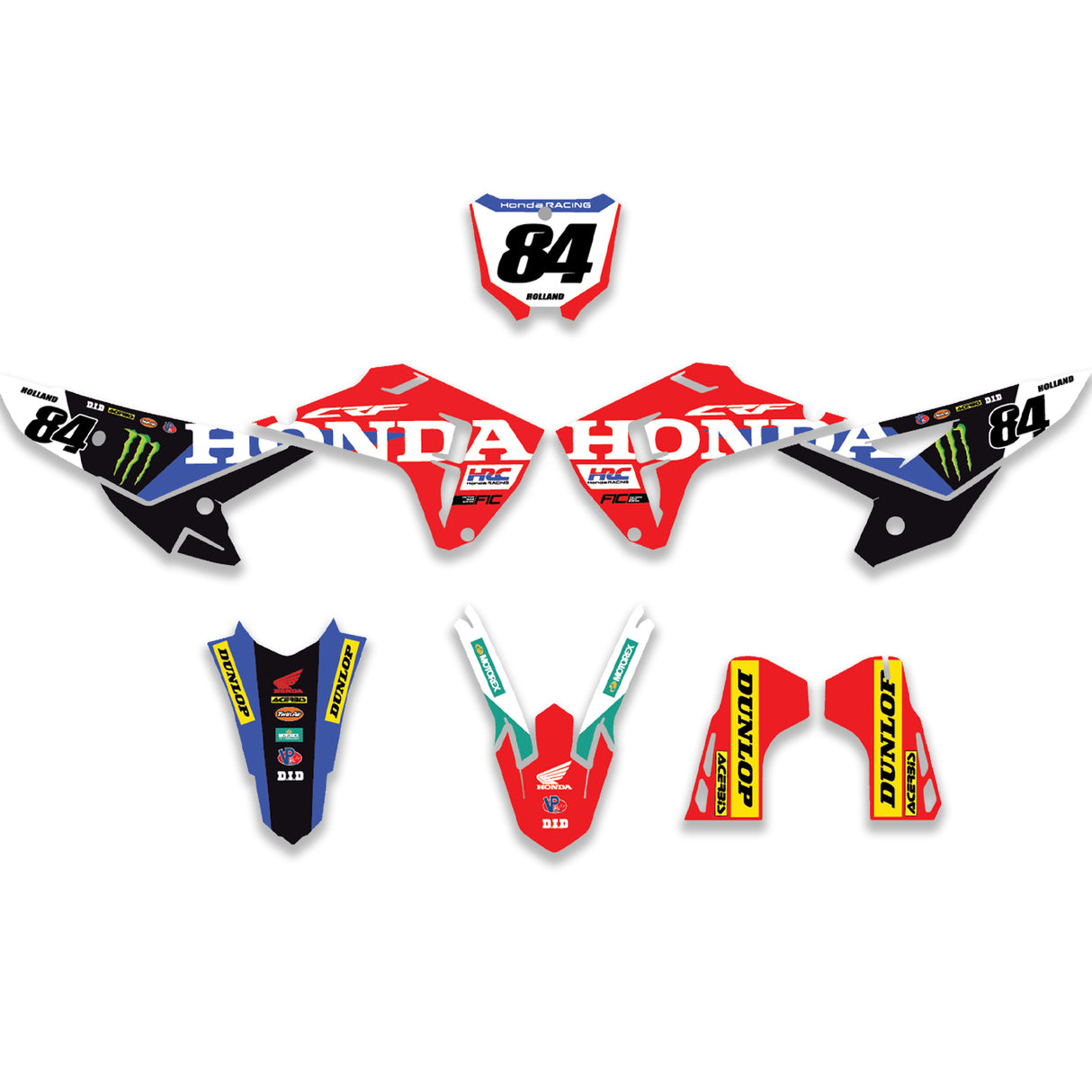 ALL HONDA CR CRF 2026 FACTORY CUSTOM GRAPHICS DECAL KIT