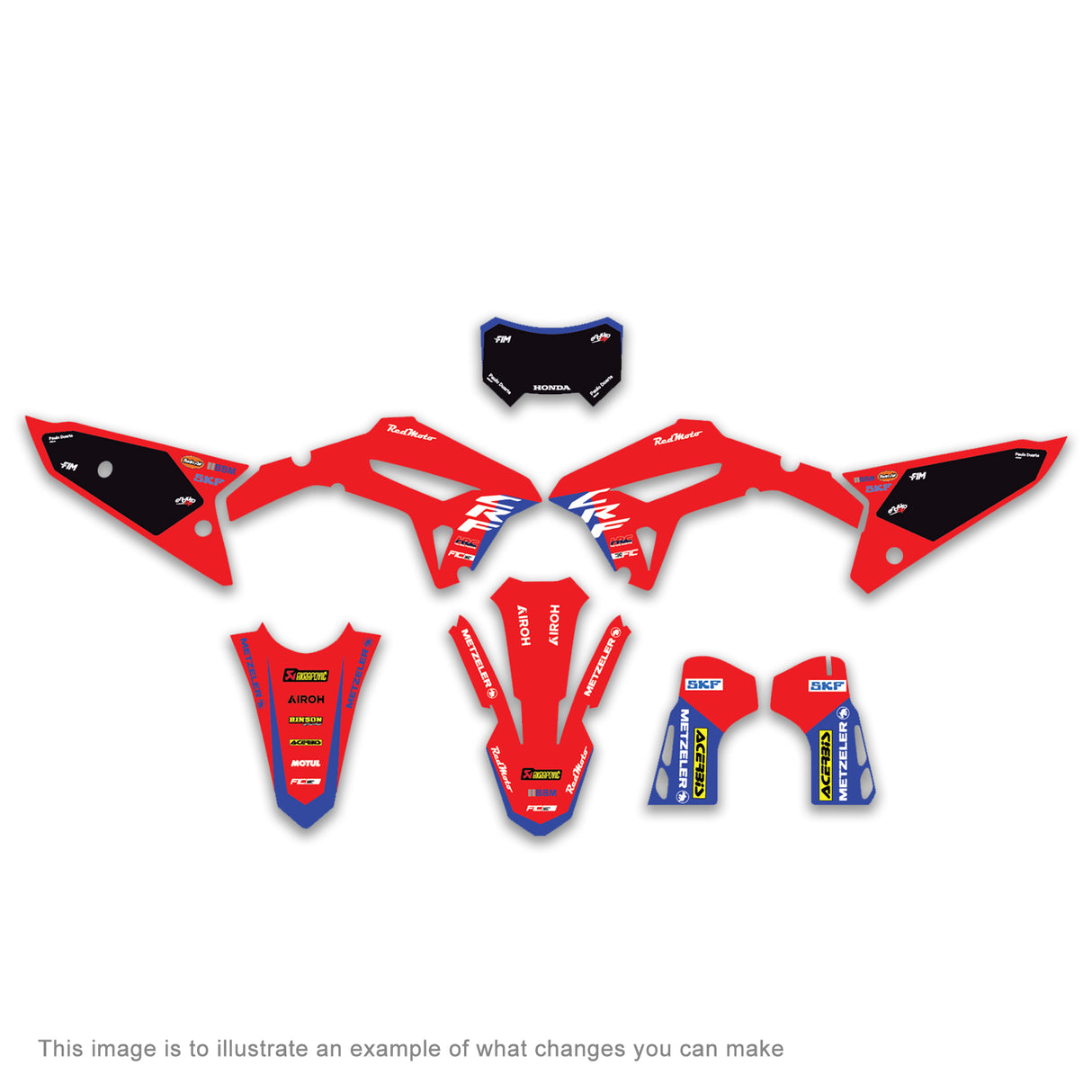 ALL HONDA CUSTOM OEM FACTORY DESIGN GRAPHICS DECAL KIT