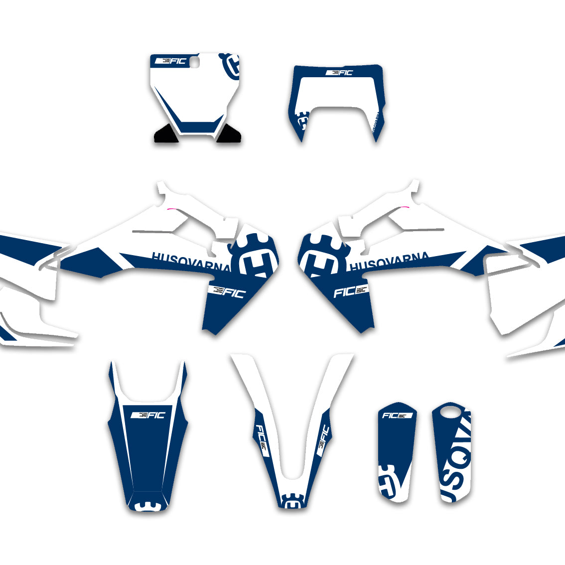 ALL HUSQVARNA OEM FACTORY DESIGN 2 CUSTOM GRAPHICS DECAL KIT