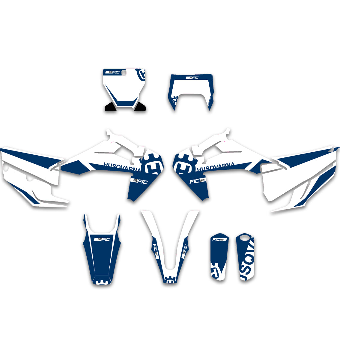 ALL HUSQVARNA OEM FACTORY DESIGN 2 CUSTOM GRAPHICS DECAL KIT