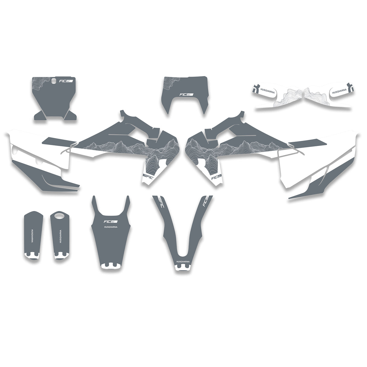 ALL HUSQVARNA OEM FACTORY DESIGN CUSTOM GRAPHICS DECAL KIT