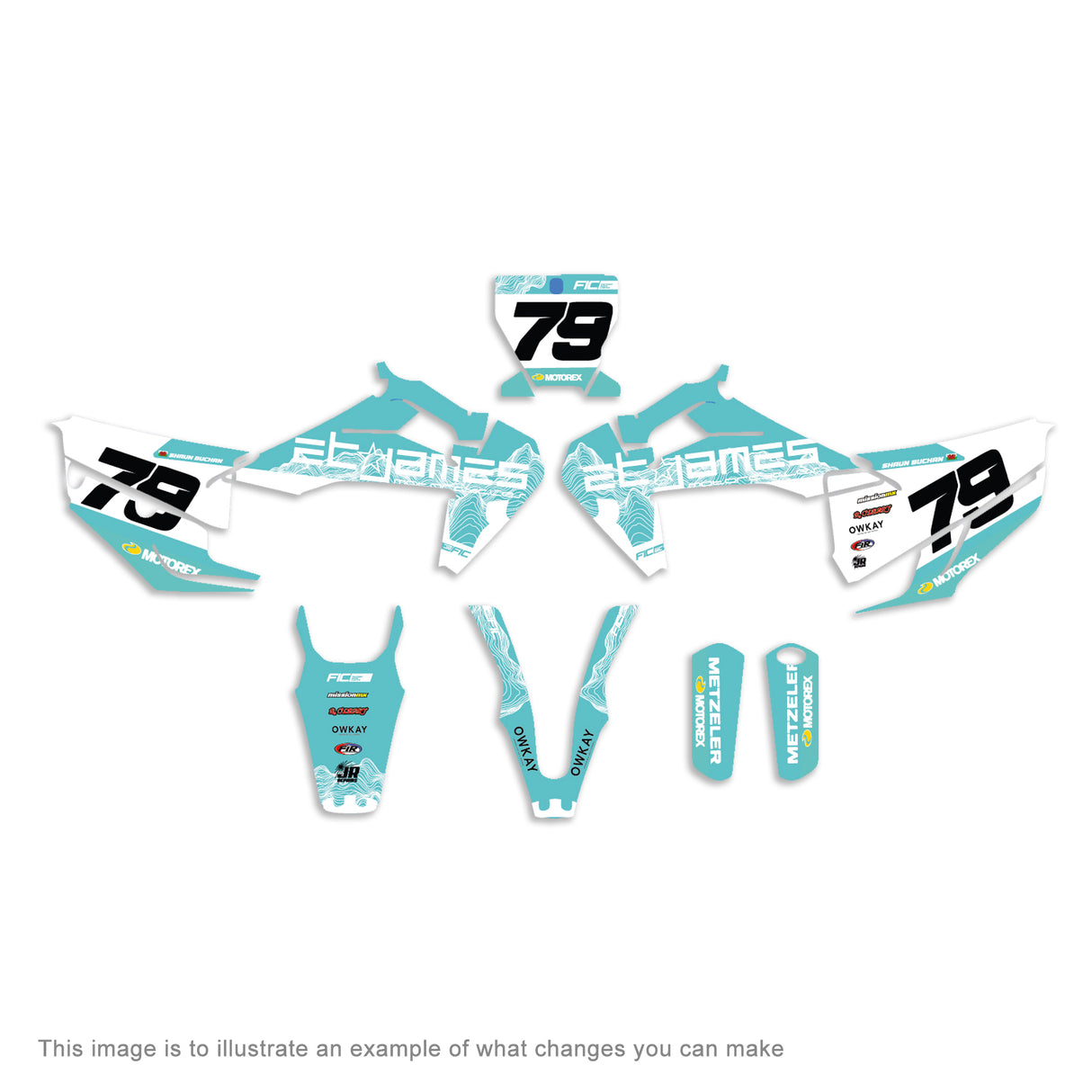 ALL HUSQVARNA OEM FACTORY DESIGN CUSTOM GRAPHICS DECAL KIT