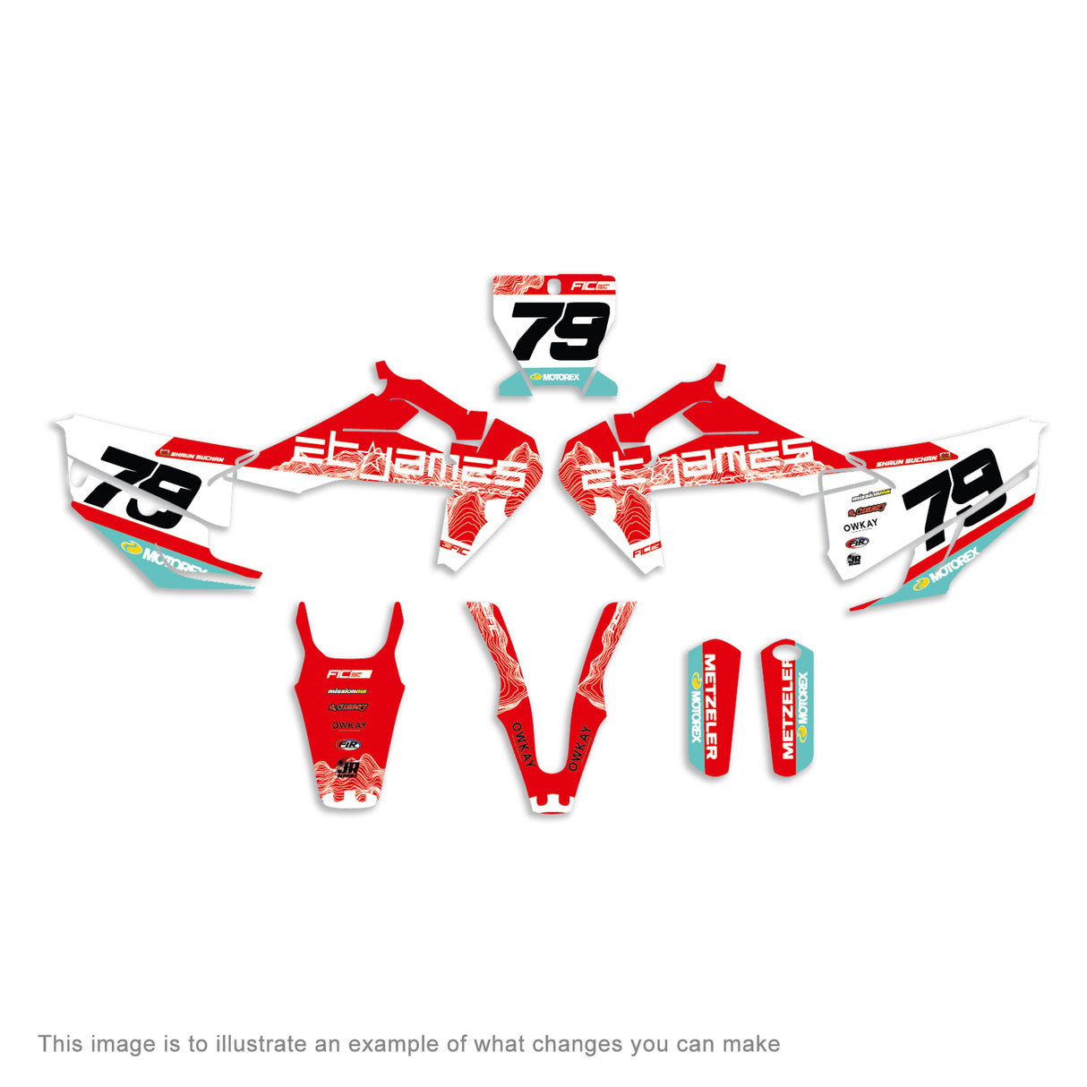 ALL HUSQVARNA OEM FACTORY DESIGN CUSTOM GRAPHICS DECAL KIT