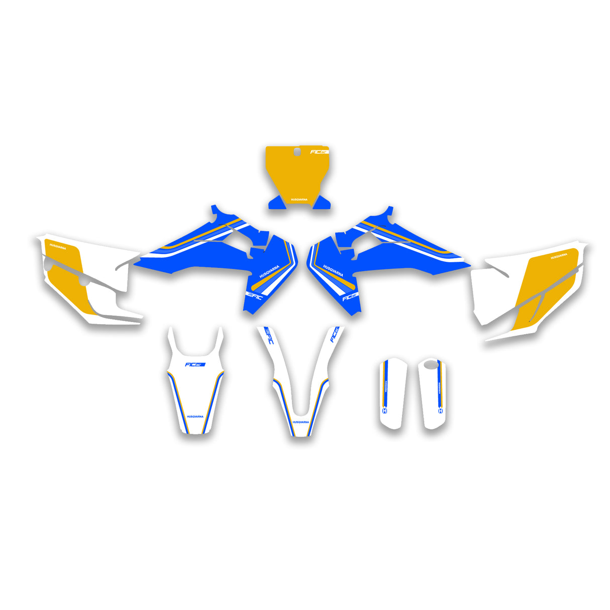 ALL HUSQVARNA FC FE TC TE OEM HERITAGE DESIGN CUSTOM GRAPHICS DECAL KIT