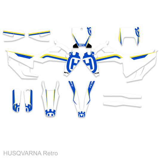 HUSQVARNA TC/FC 125-450 2023 - 2024 Retro Graphics Kit