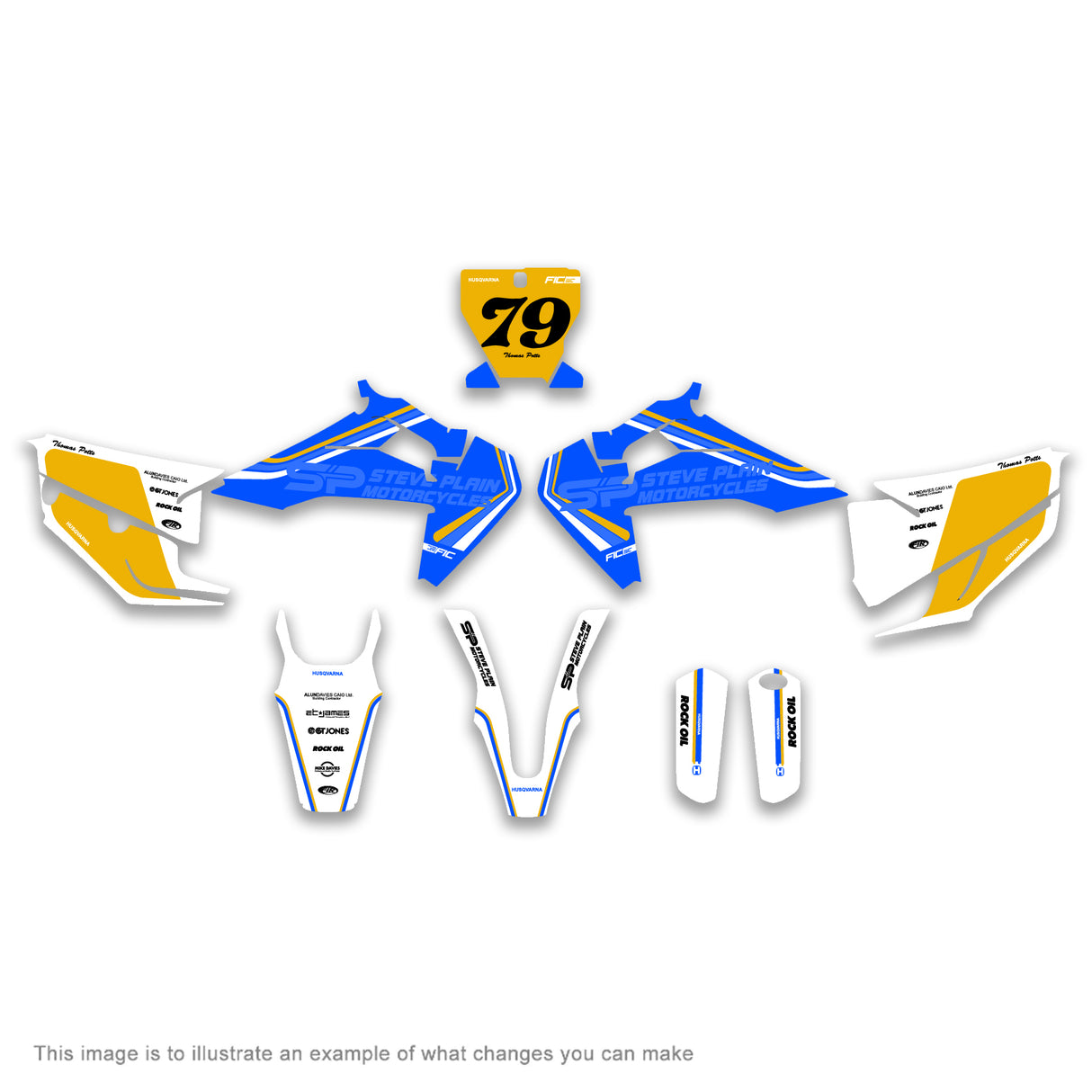 ALL HUSQVARNA FC FE TC TE OEM HERITAGE DESIGN CUSTOM GRAPHICS DECAL KIT