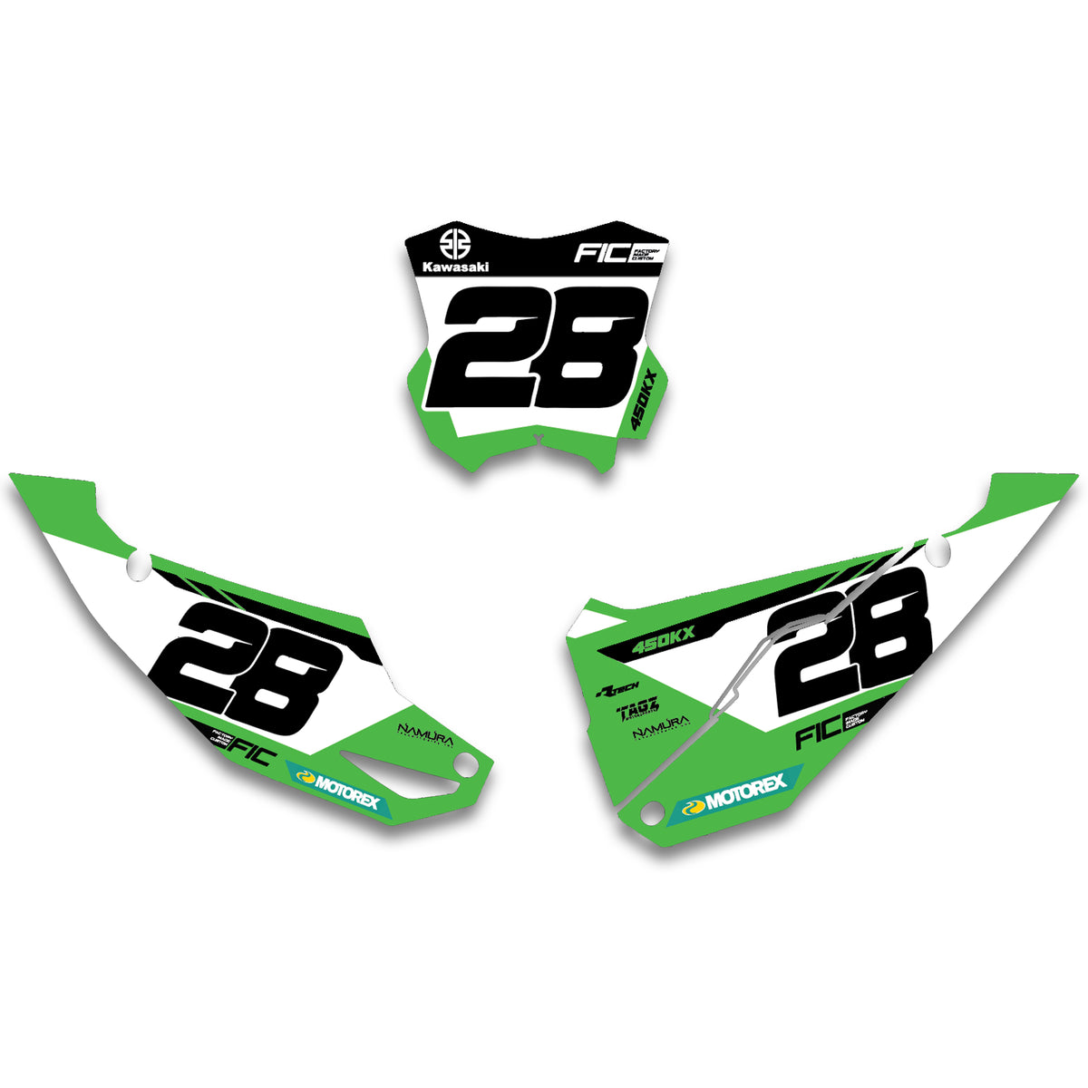 ALL KAWASAKI CUSTOM PLATES MX AND ENDURO MXGP, ENDURO GP COMPLIANT