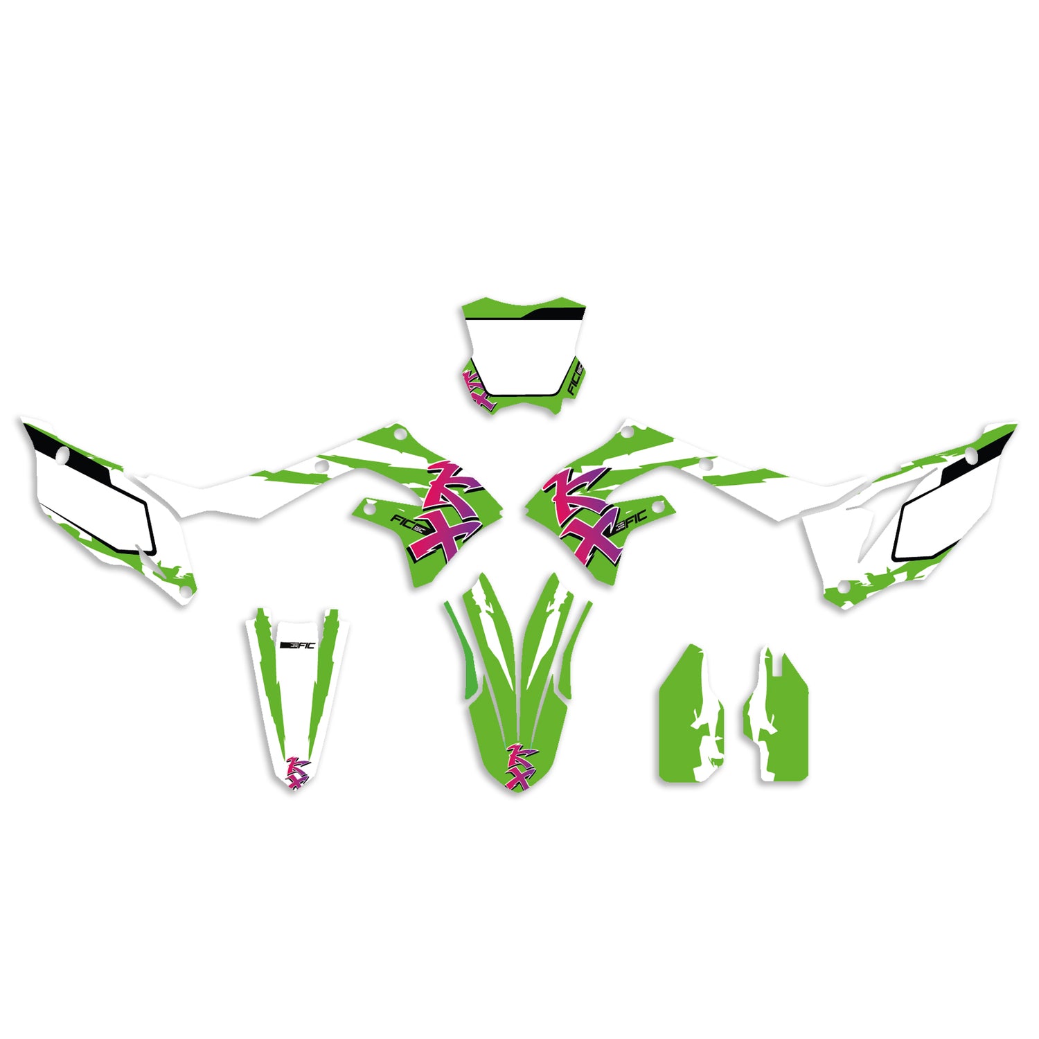 ALL KAWASAKI RETRO DESIGN CUSTOM GRAPHICS DECAL KIT