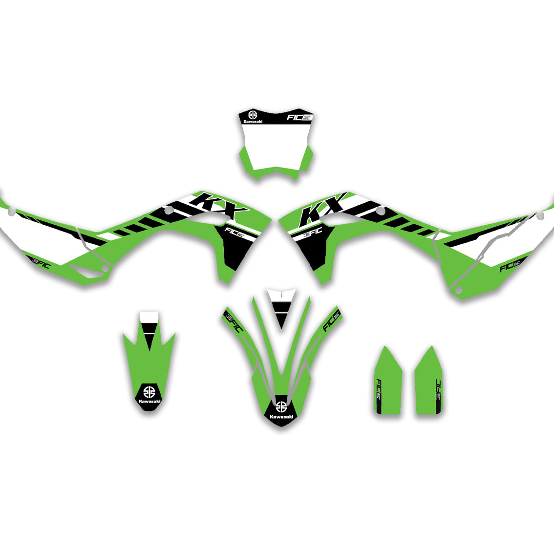 ALL KAWASAKI 2025 STYLE OEM CUSTOM GRAPHICS DECAL KIT