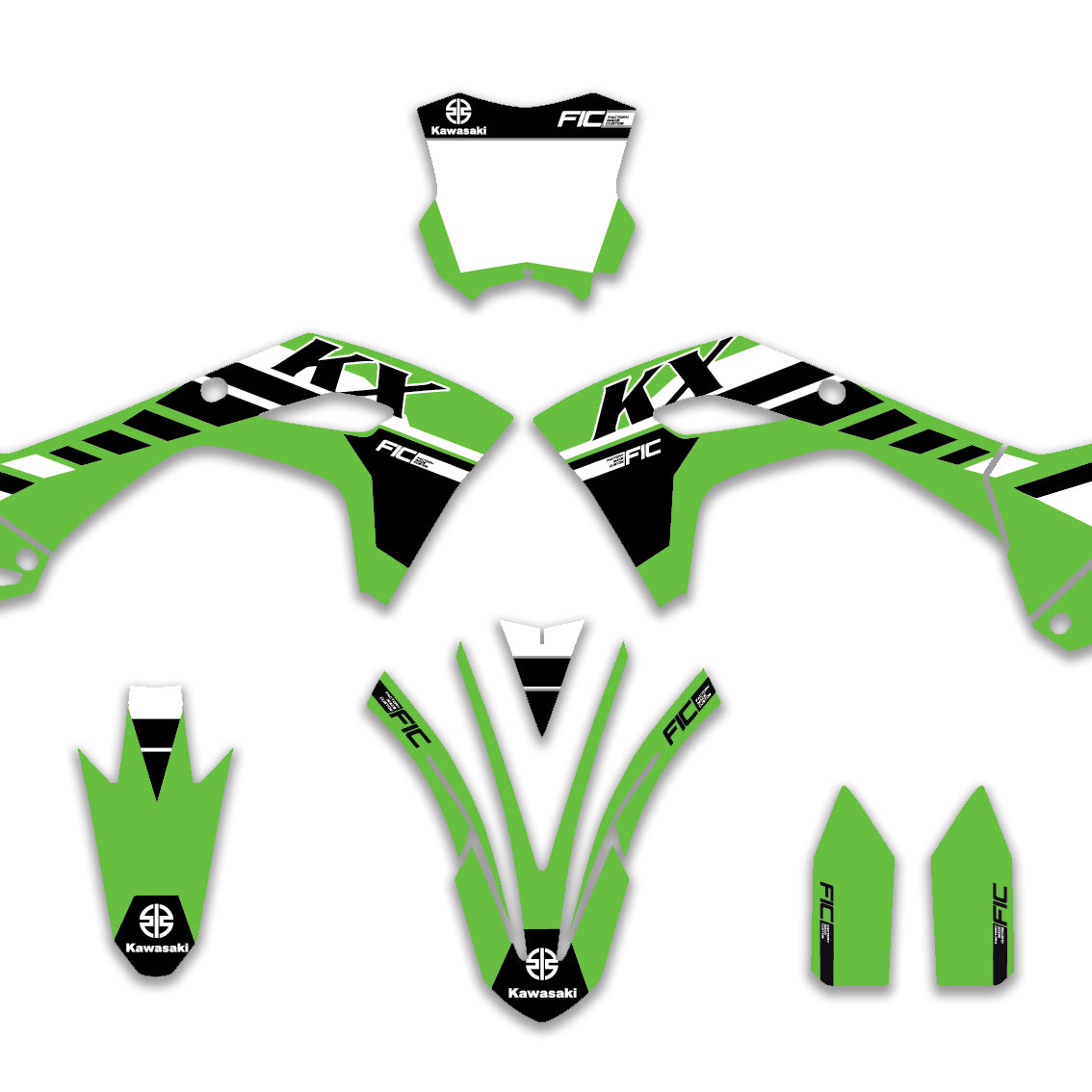 ALL KAWASAKI 2025 STYLE OEM CUSTOM GRAPHICS DECAL KIT