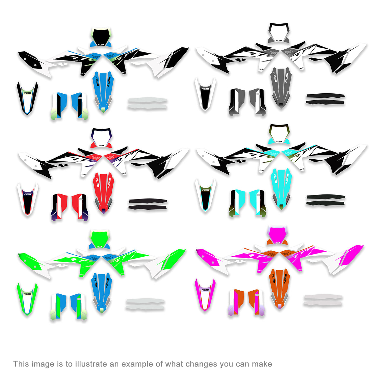 ALL KTM SX SXF EXC EXCF CUSTOM OEM FACTORY DESIGN GRAPHICS DECAL KIT