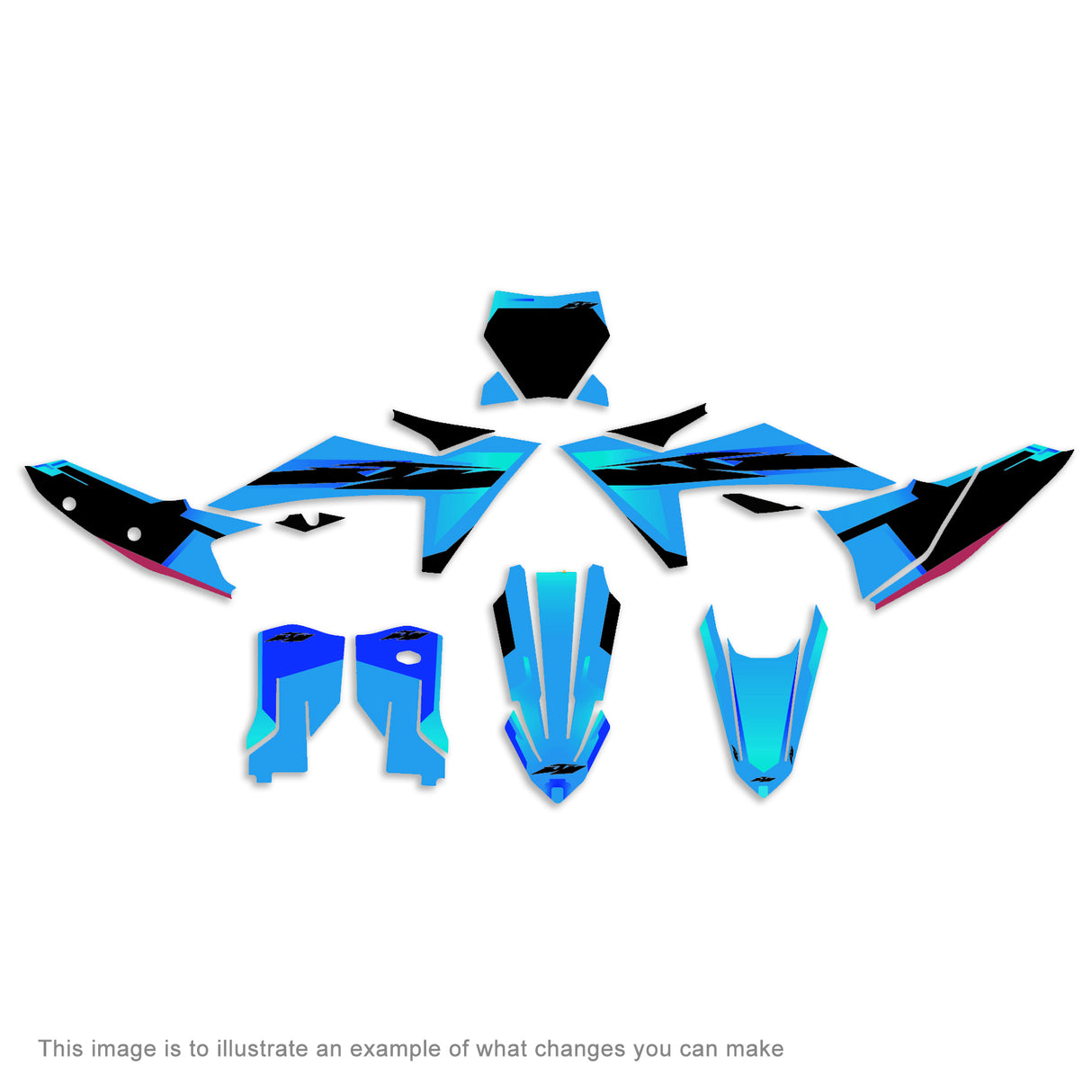 ALL KTM SX SXF EXC EXCF CUSTOM OEM FACTORY DESIGN 2 GRAPHICS DECAL KIT