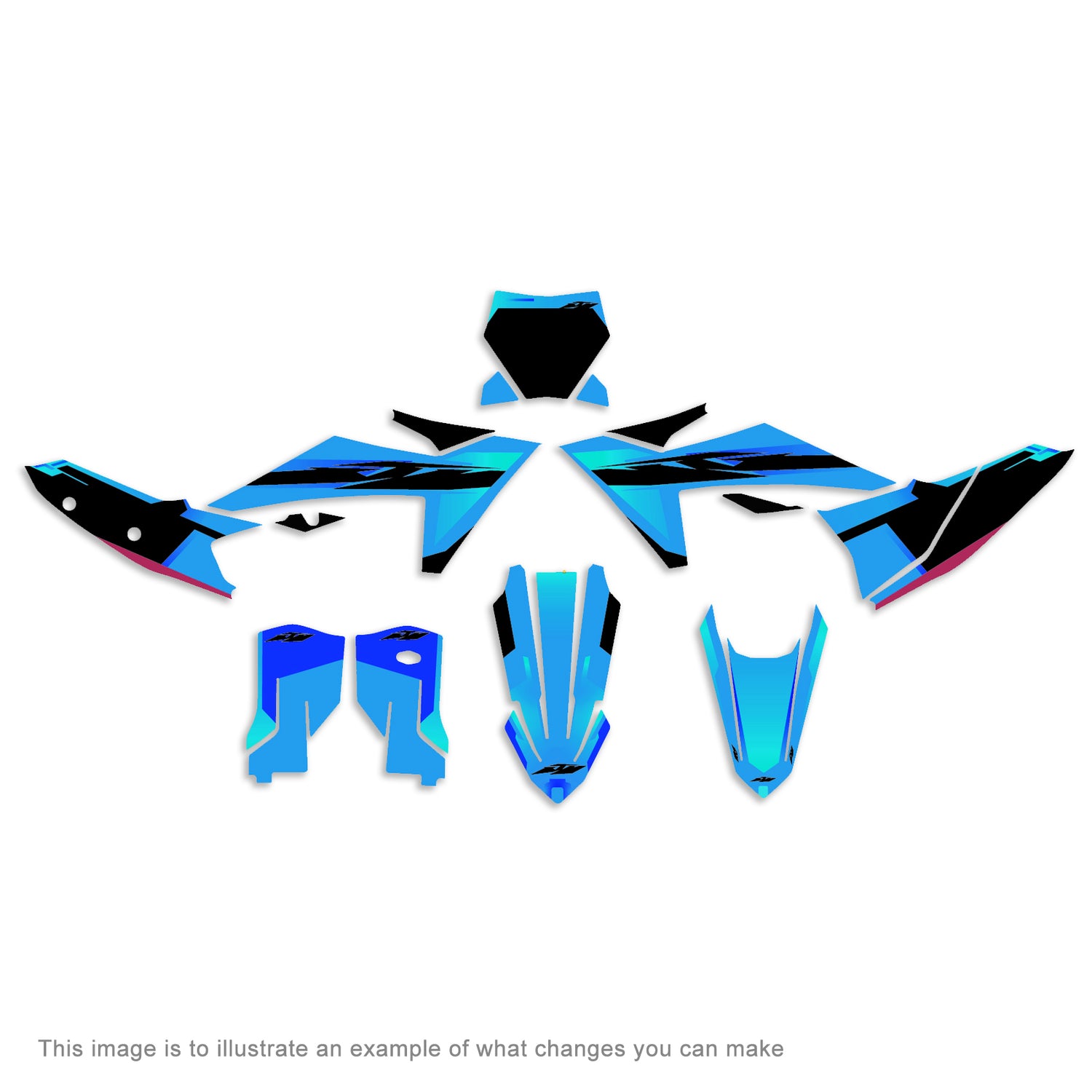 ALL KTM SX SXF EXC EXCF CUSTOM OEM FACTORY DESIGN 2 GRAPHICS DECAL KIT