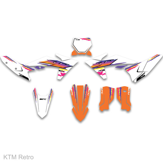KTM SX/SXF 125/250/300/350/450 2019 - 2022 Retro Graphics Kit