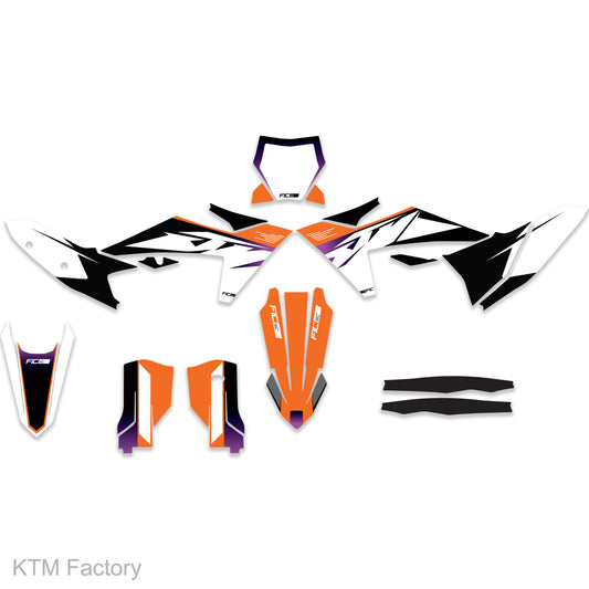 KTM SX/SXF 125/250/300/350/450 2019 - 2022 Factory Graphics Kit