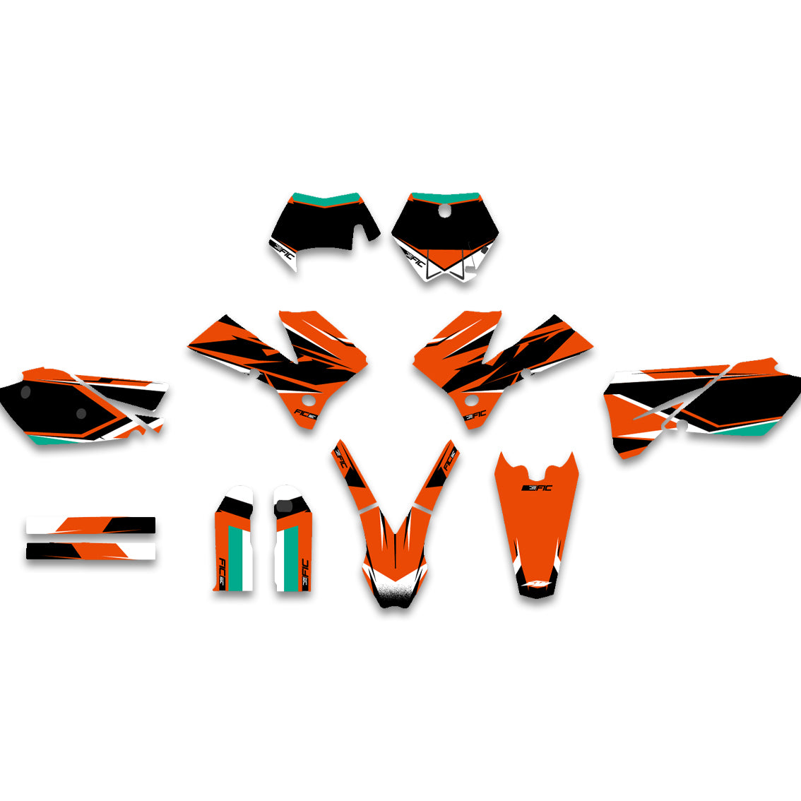 ALL KTM CUSTOM OLD SCHOOL DESIGN GRAPHICS DECAL KIT