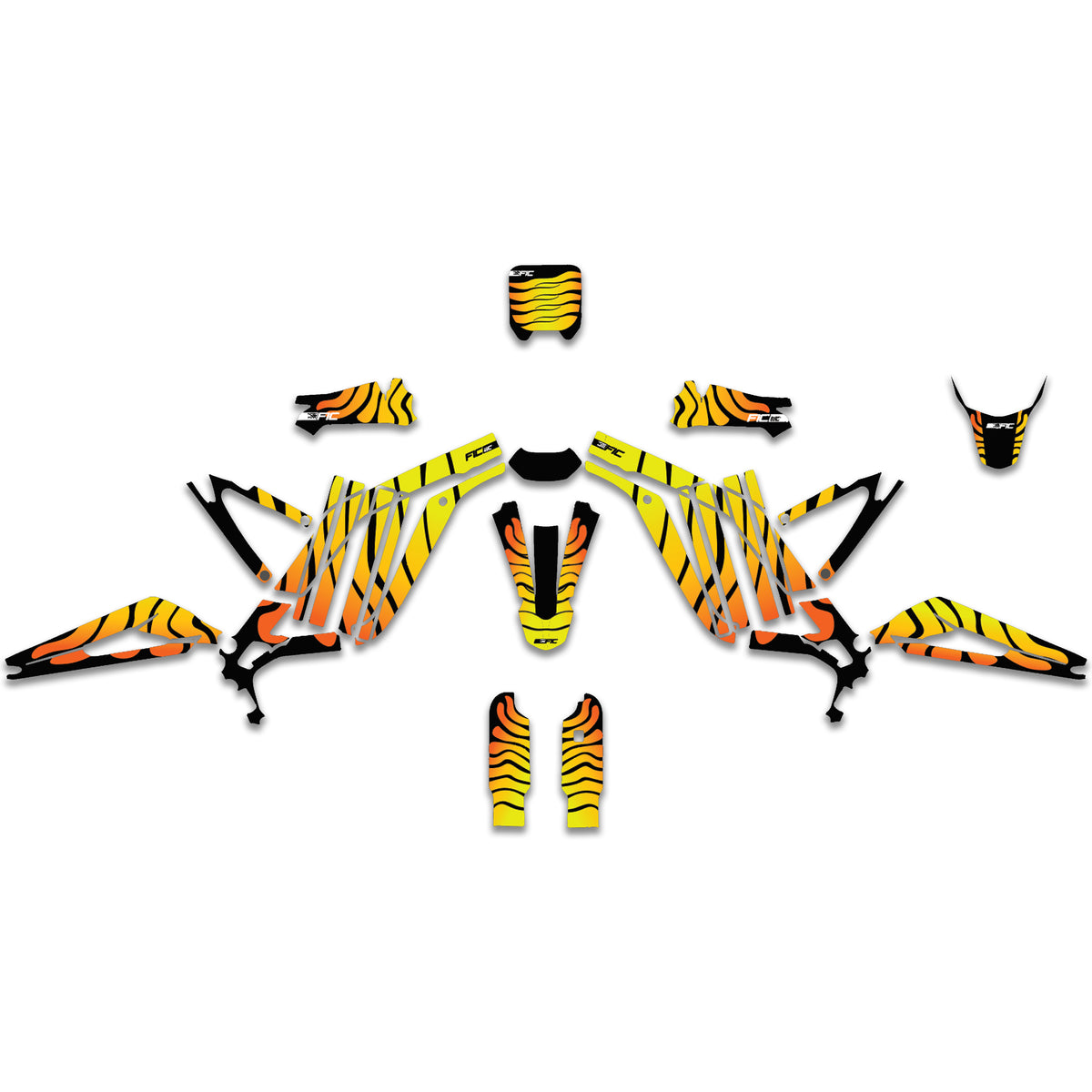 SURRON LIGHT BEE ULTRA BEE CUSTOM ANNIVERSARY ORANGE YELLOW GRAPHICS DECAL KIT