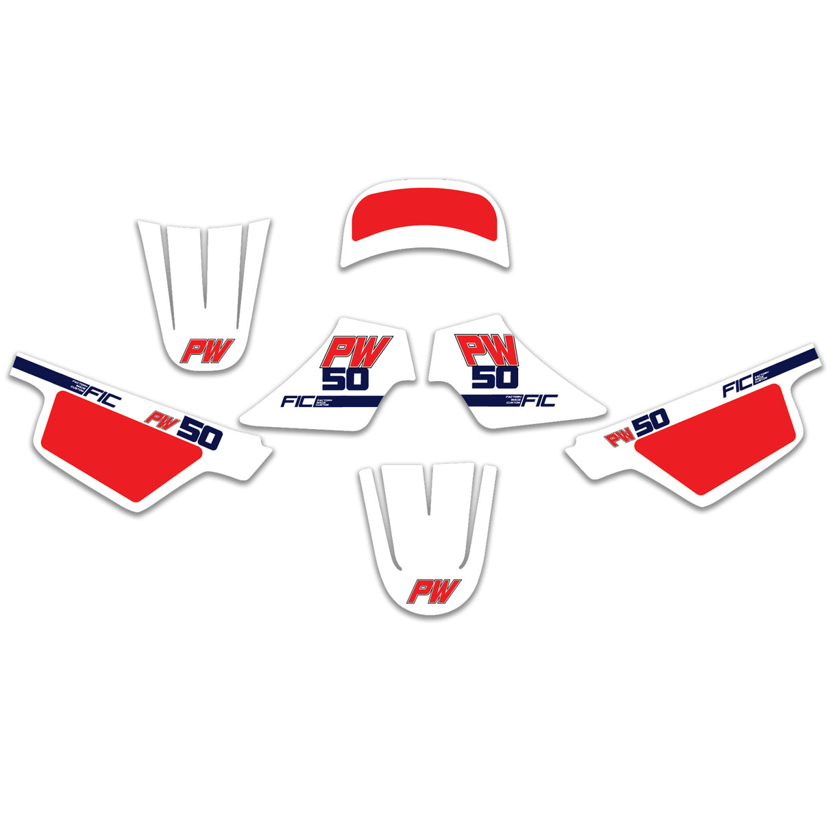 YAMAHA PW50 & PW80 ORIGIONAL CUSTOM GRAPHICS DECAL KIT