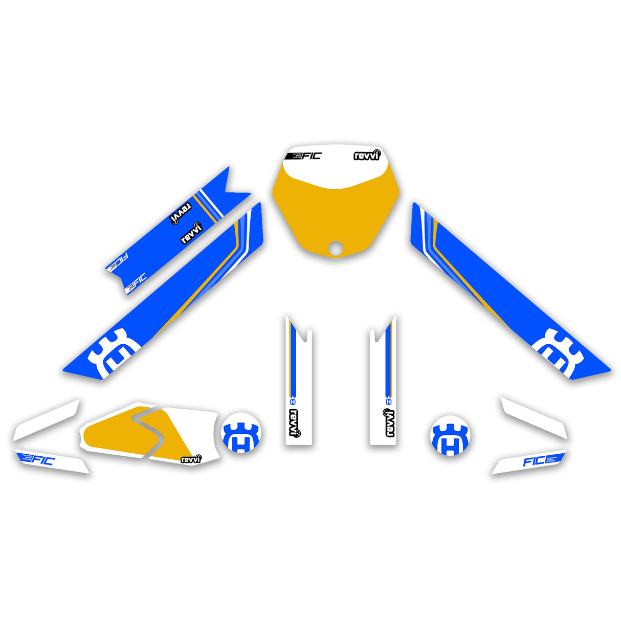 REVVI 12" 16" 18" CUSTOM HUSQVARNA OEM GRAPHICS DECAL KIT