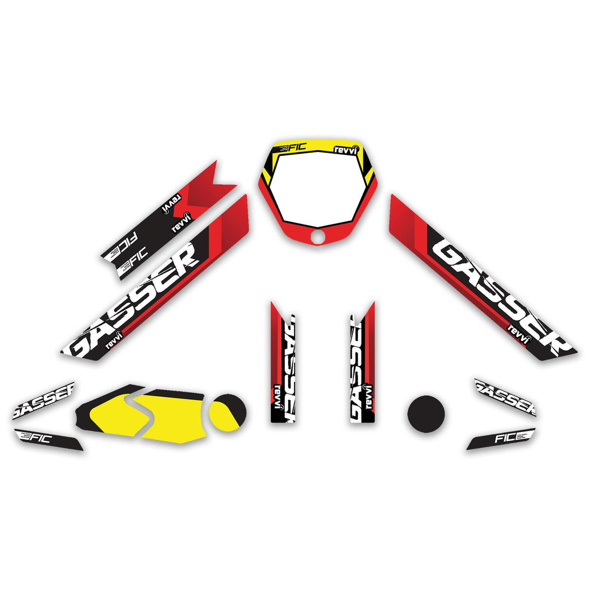 REVVI 12" 16" 18" CUSTOM GASGAS OEM GRAPHICS DECAL KIT