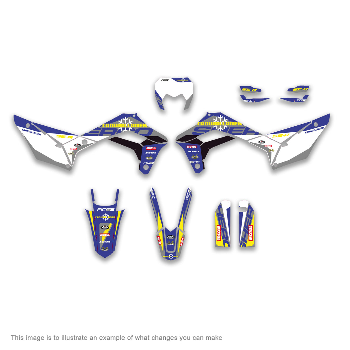 ALL SHERCO SE SER SEF OEM FACTORY CUSTOM GRAPHICS DECAL KIT