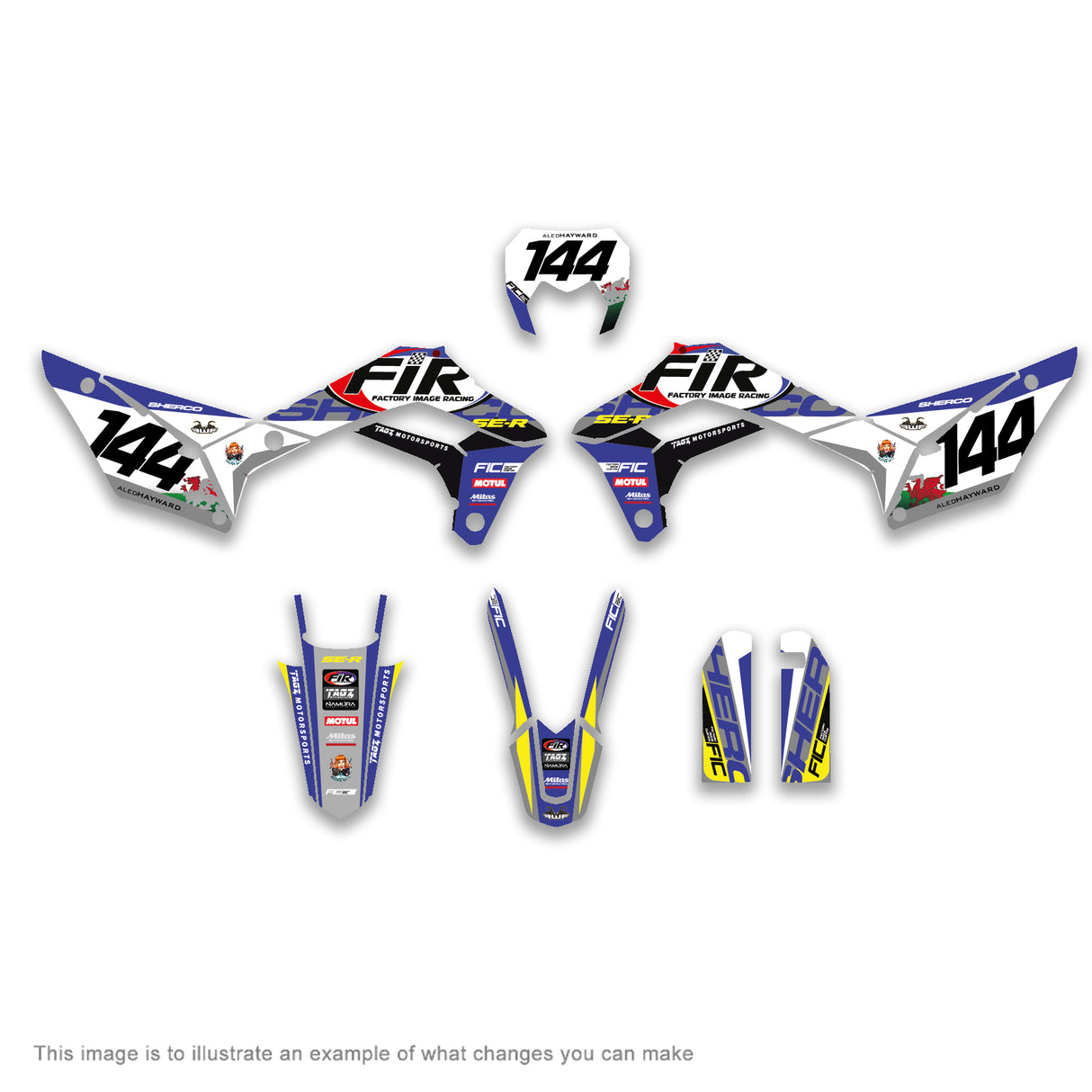 ALL SHERCO SE SER SEF OEM FACTORY CUSTOM GRAPHICS DECAL KIT