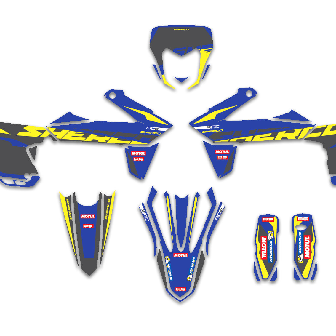 ALL SHERCO SE SER SEF OEM 25 STYLE CUSTOM GRAPHICS DECAL KIT