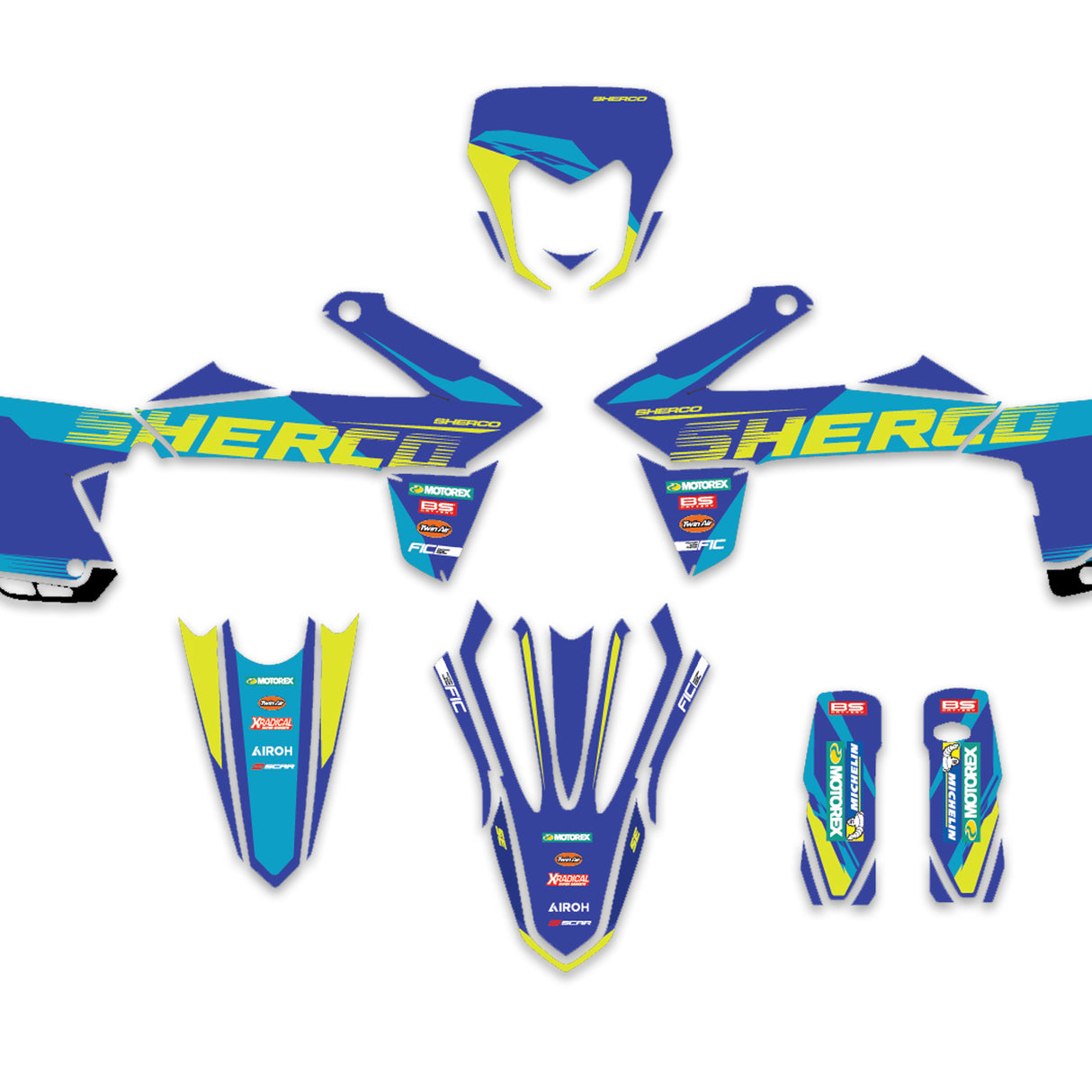 ALL SHERCO SE SER SEF OEM 2026 STYLE CUSTOM GRAPHICS DECAL KIT