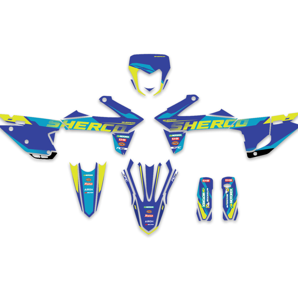 ALL SHERCO SE SER SEF OEM 2026 STYLE CUSTOM GRAPHICS DECAL KIT