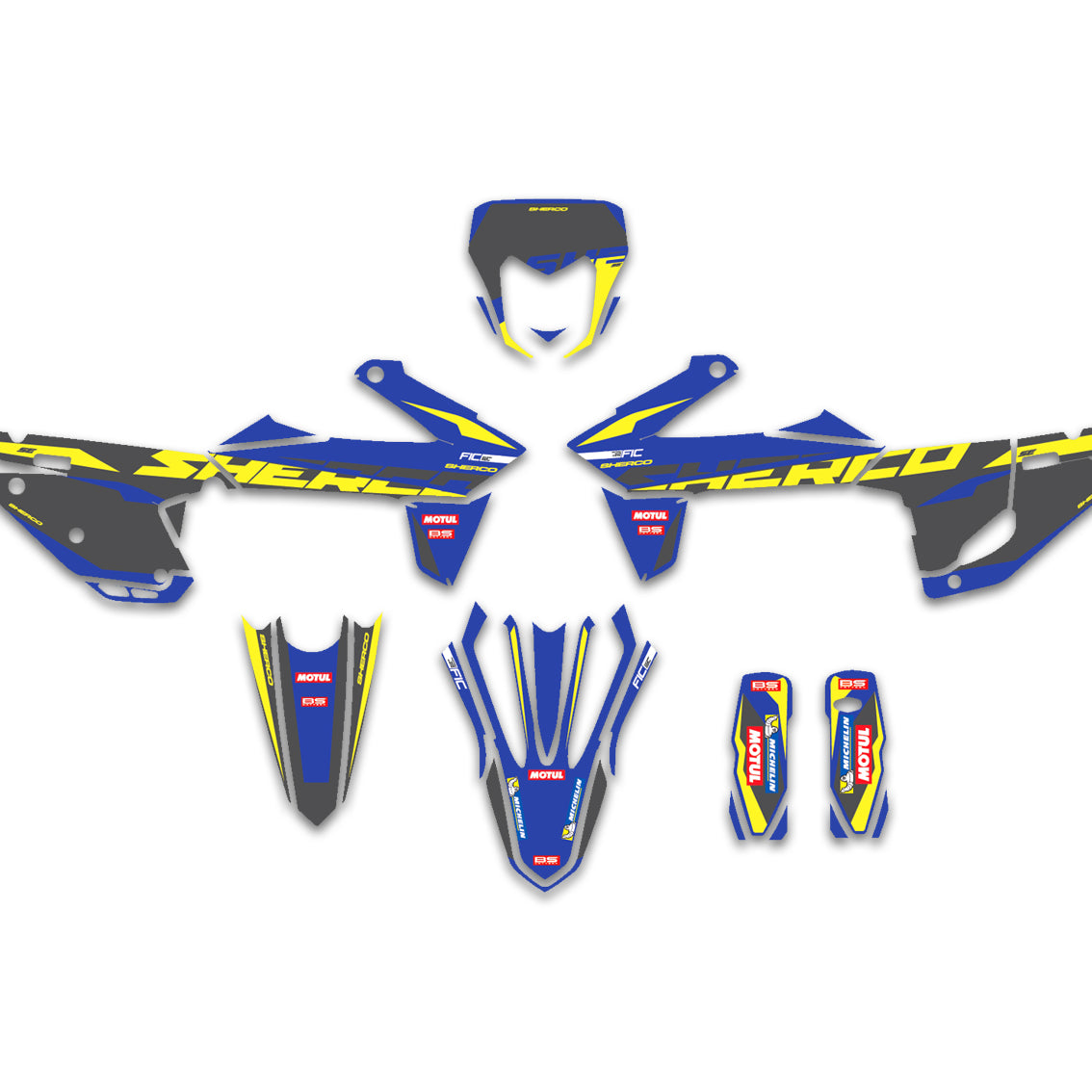 ALL SHERCO SE SER SEF OEM 25 STYLE CUSTOM GRAPHICS DECAL KIT